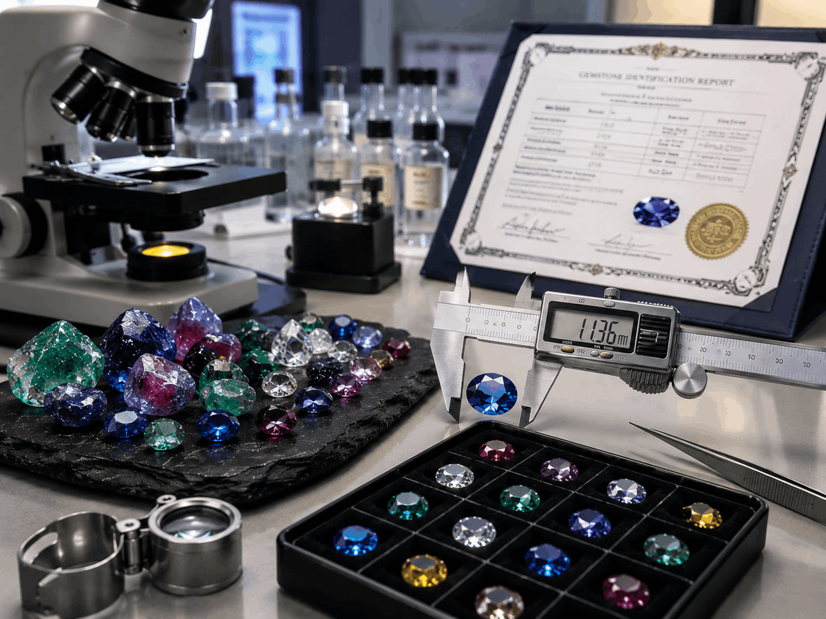 Gemstone identification lab — Mahad Gems